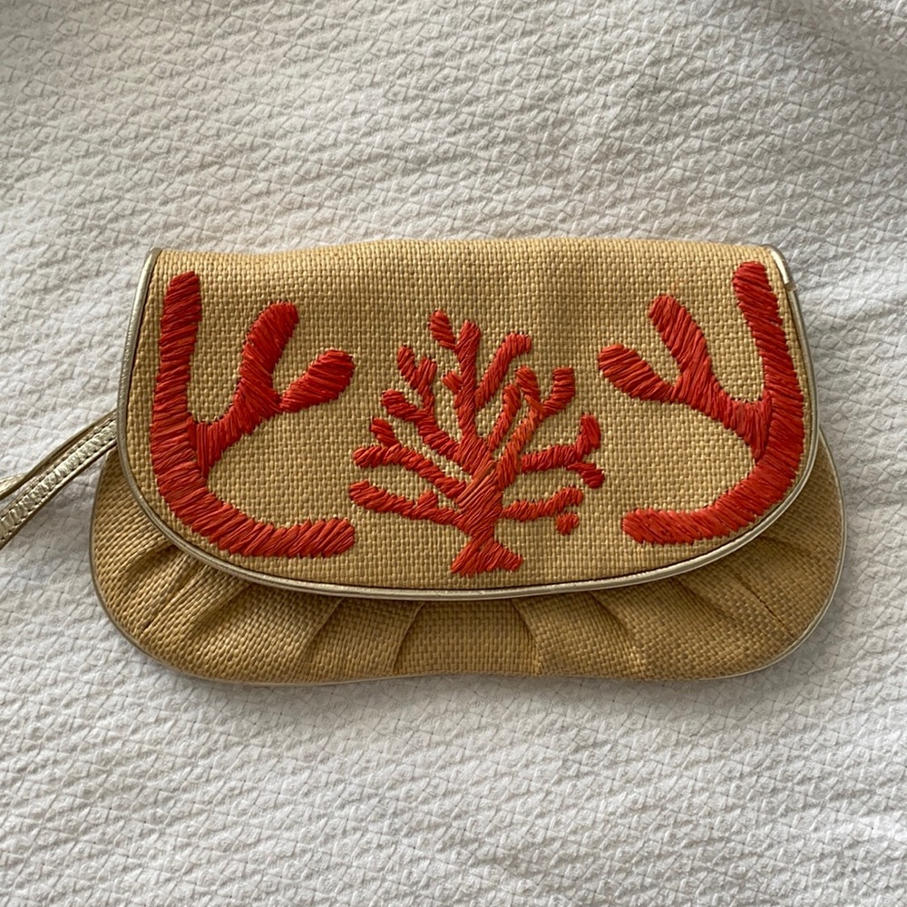 Felix Rey for Target Coral Straw Clutch